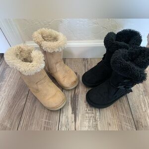 Toddler girls fur boots size 7